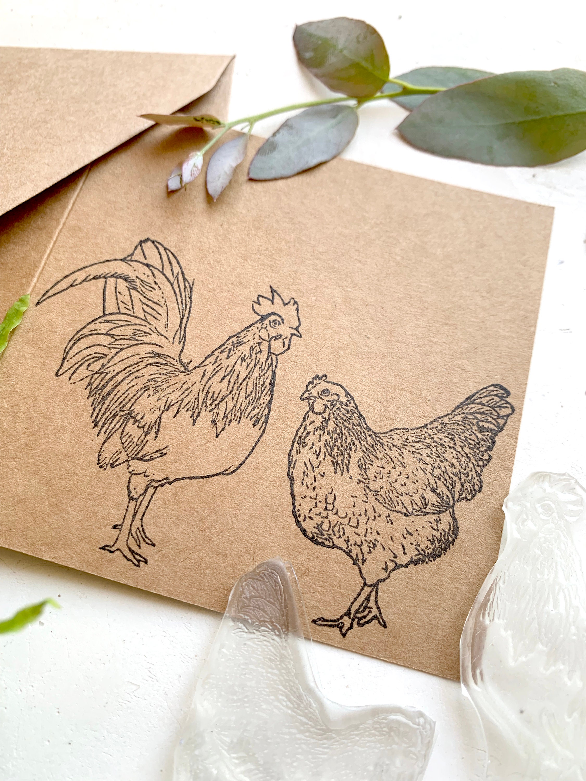 Chicken Rubber Stamp