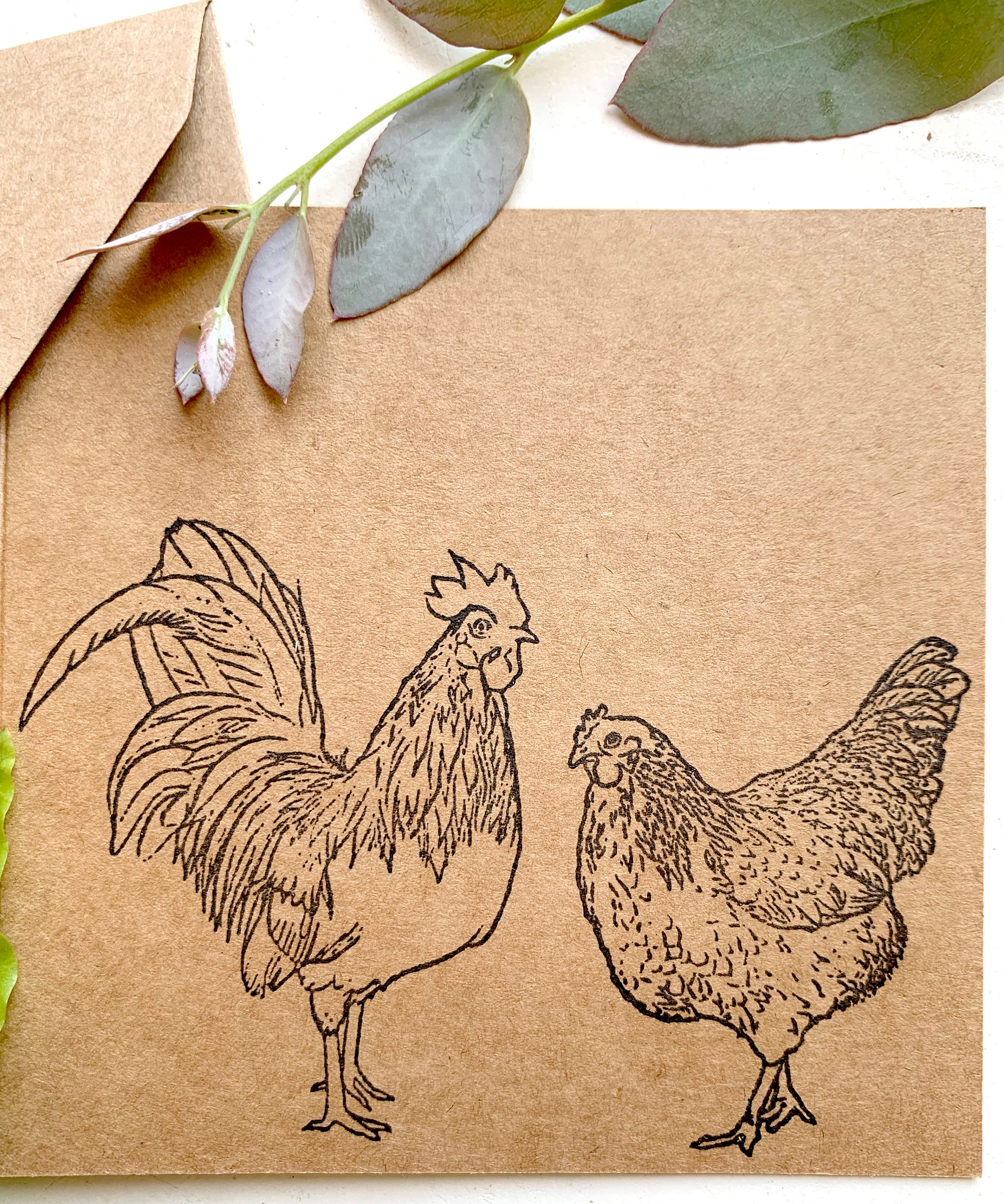 Chicken Rubber Stamp