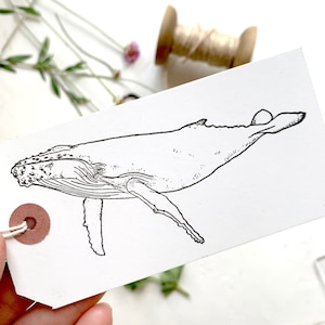 Humpback Whale Rubber Stamp - Whale - Whale Stamp - Big Whale Stamp - Ocean Whale - Rubber Stamps - Stamping - Stamping it - LSS