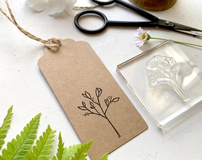 Floral Sprig Craft Stamp - Flower Spray - Flower bouquet - flower posey - simple flower - bunch of flowers - Hygge - Simple Floral - Stamp