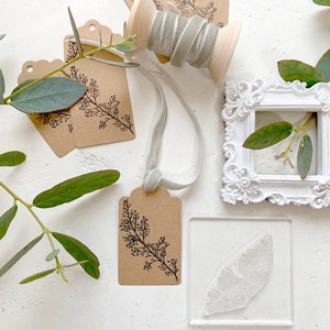 Flower Sprig Rubber Stamp - Flower Sprig Stamp - Galium Verum - Lady’s bedstraw - Clear Stamp - Little Stamp Store - Sticky Stamp - Stamps