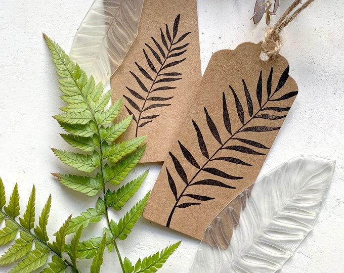 Fern Chamaedorea rubber stamp