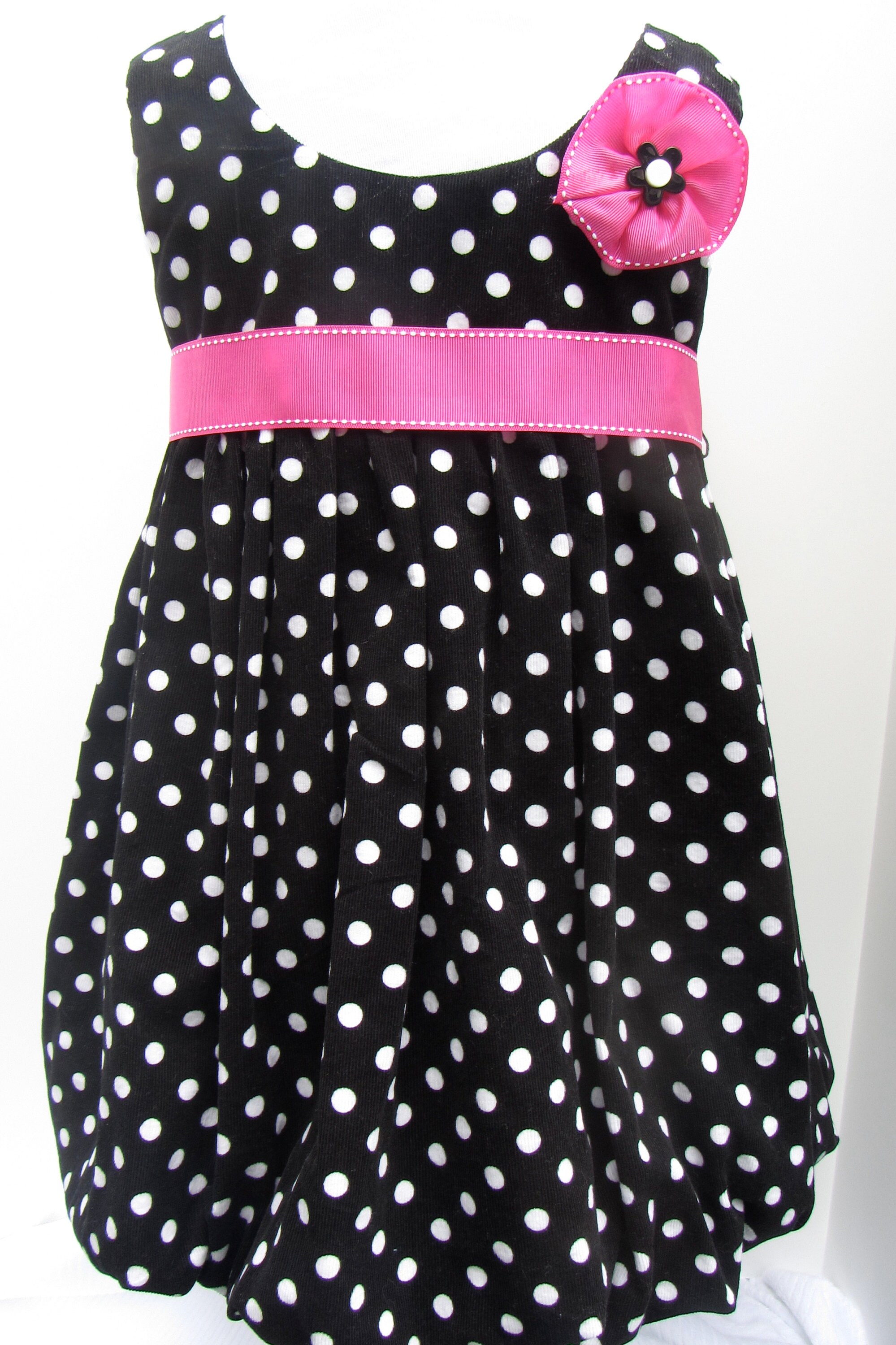 Black and White Polka Dot Party Dress - Etsy