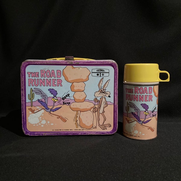 Road Runner Lunchbox with Thermos 1970 Warner Brothers by King Seeley