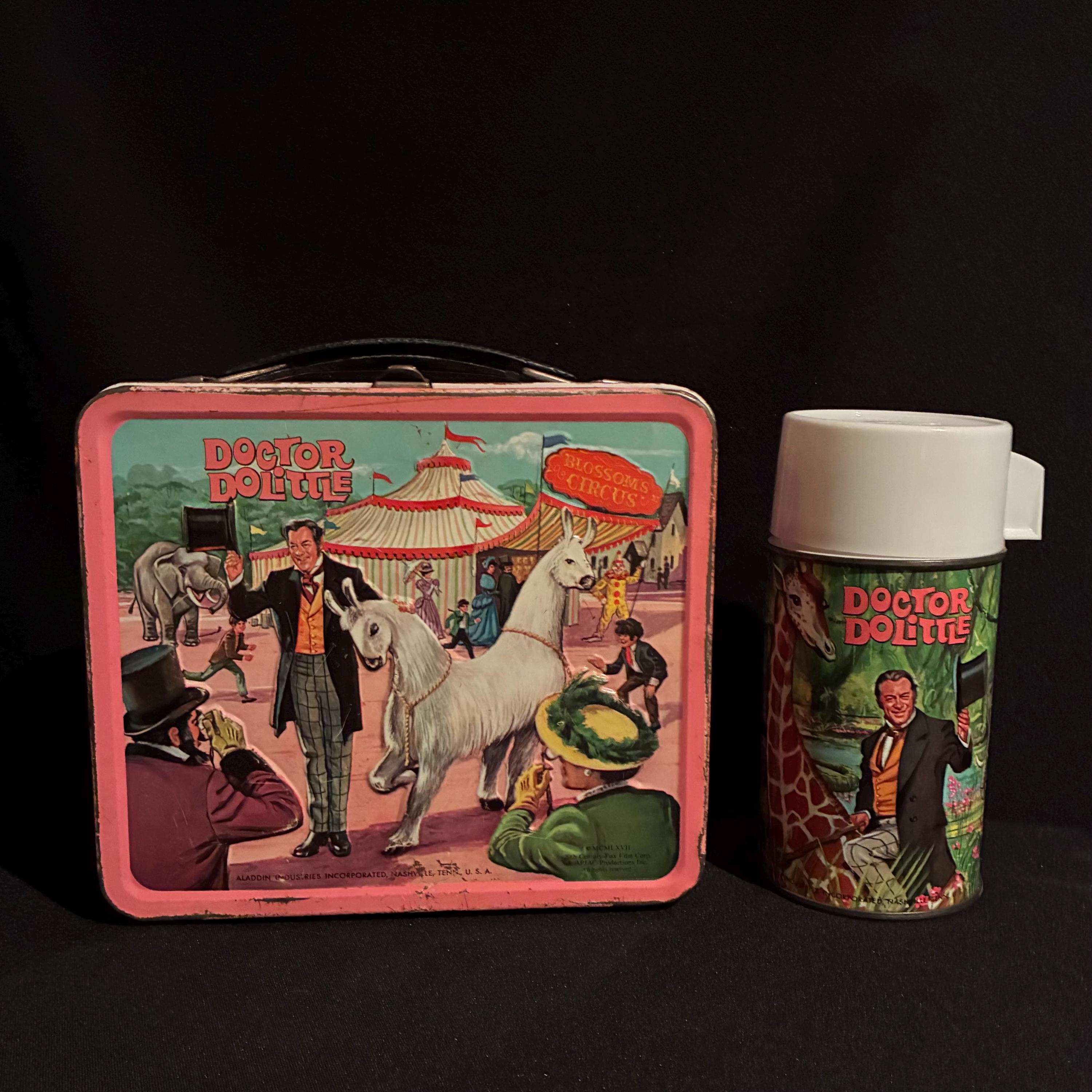 Vintage Dr. Dolittle Lunchbox With Thermos 1967 20th Century Fox