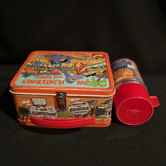 The Flintstones and Dino Lunchbox with Thermos 19… - image 3