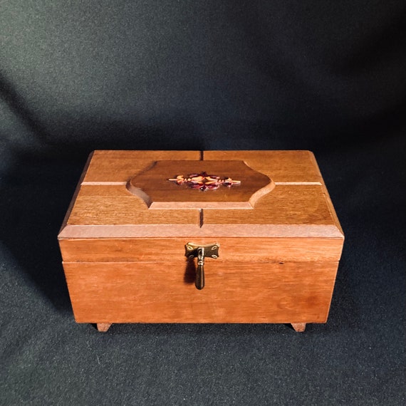 Vintage Wood Jewelry Box Made in Japan Etsy