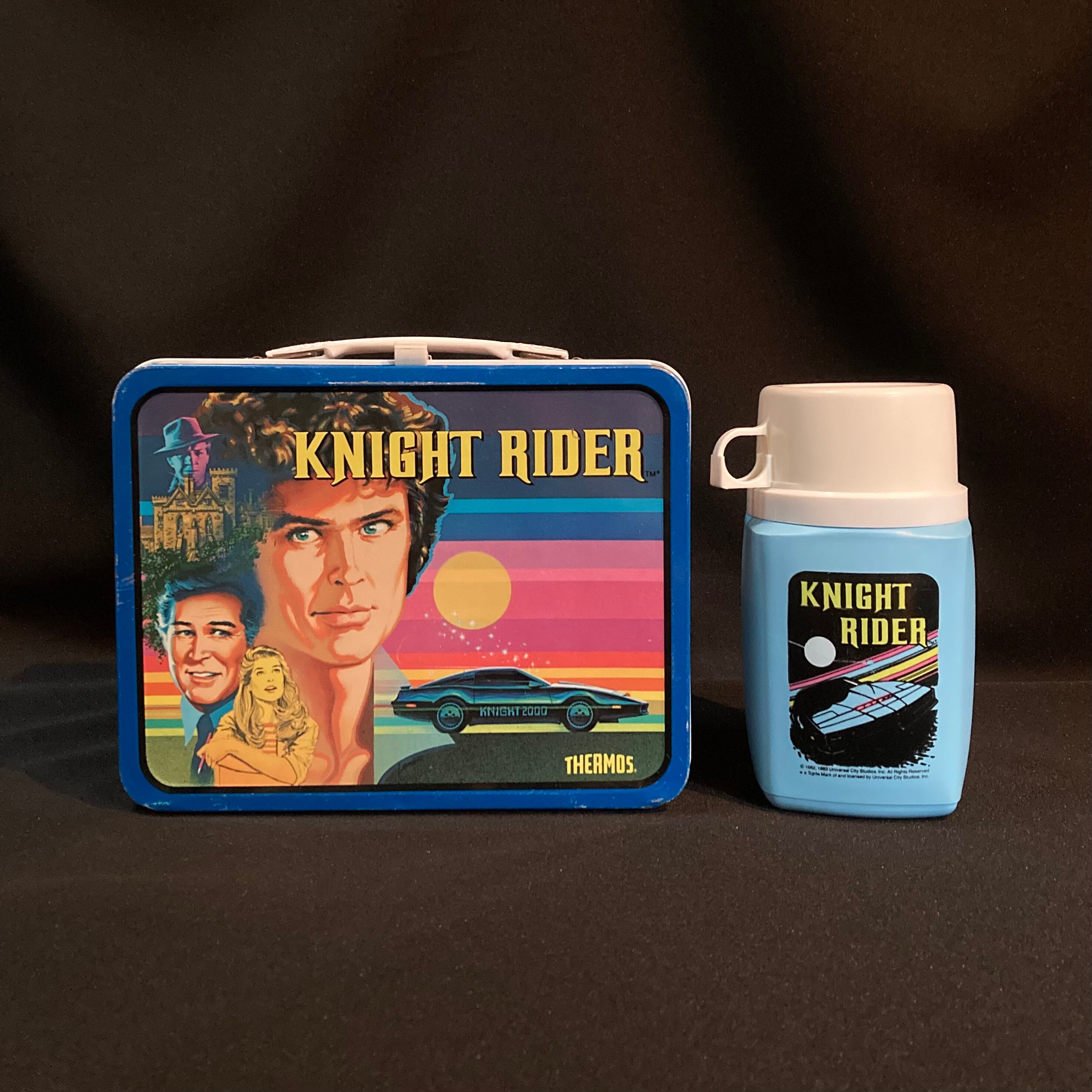 Vintage Knight Rider Metal Lunchbox With Thermos 1983 Universal 
