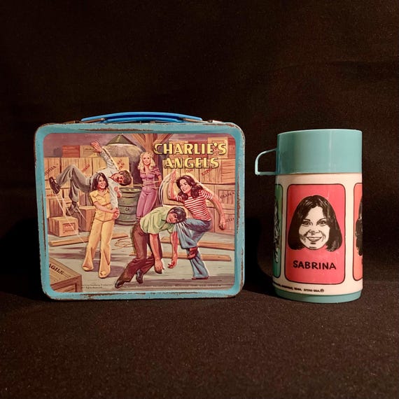 Vintage Charlie's Angels Metal Lunchbox With Thermos 1978 Aladdin