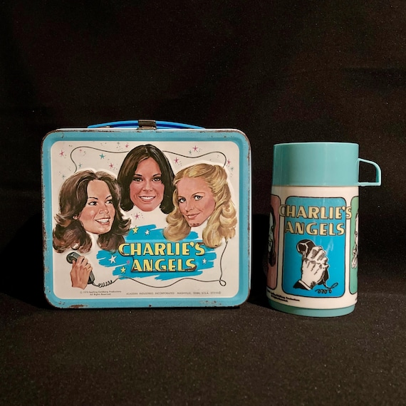 Vintage Charlie's Angels Metal Lunchbox With Thermos 1978 Aladdin