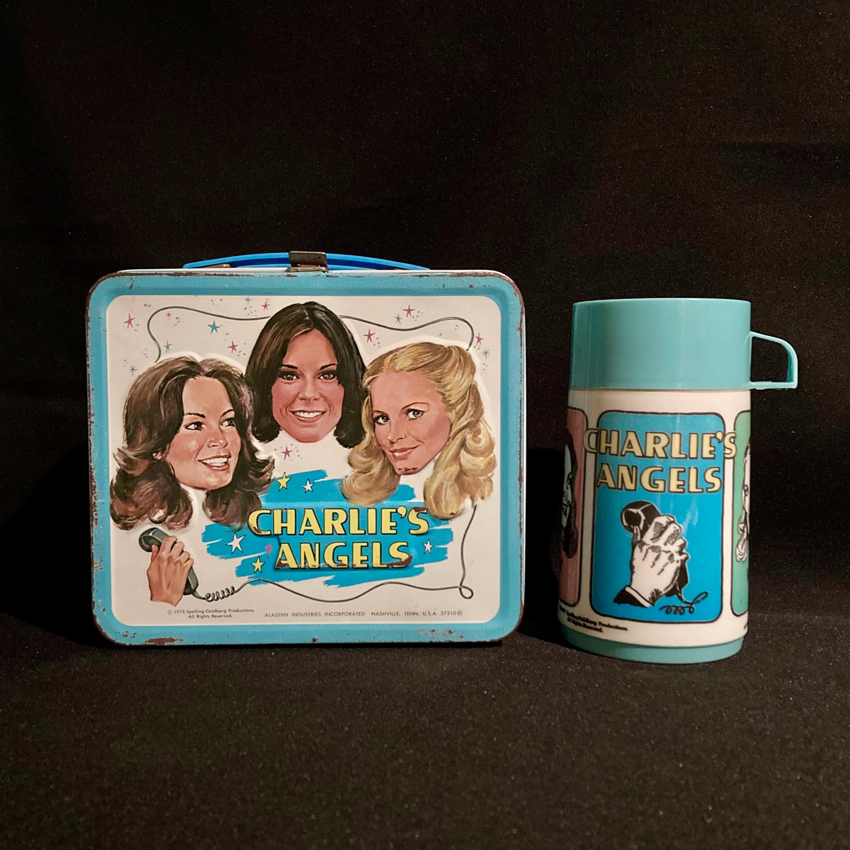 Vintage Charlie's Angels Metal Lunchbox With Thermos 1978 Aladdin