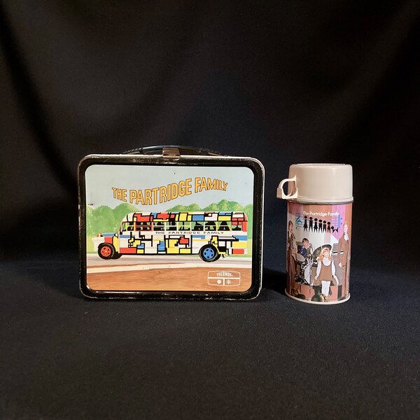 Vintage Partridge Family Metal Lunchbox with Thermos by Thermos 1971