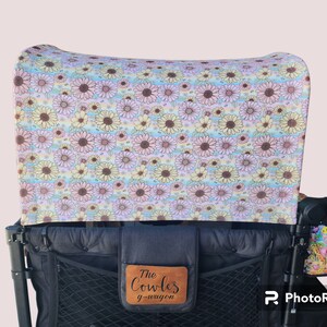 Pastel Floral Dasies Wonderfold W4 Elite and Luxe Canopy FULL UV 50+ with Double Sided RTS