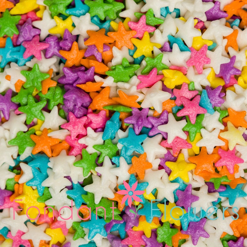 Pastel Star Sprinkles Mix Assorted Colors Cupcakes Decorations Etsy