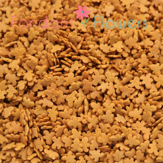 Gingerbread Men Christmas Sprinkle Shapes - (Brown) for cupcakes decorations - Confetti Quins - Christmas Party