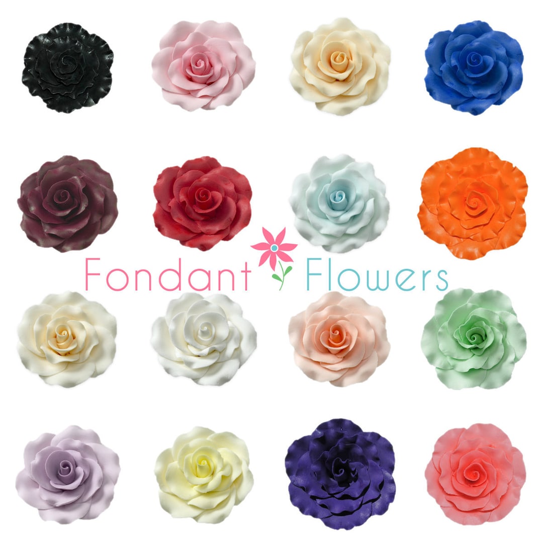 Stone Roses Cake Topper Handmade Sugar Rose – Edible Cake Topper, Wedding Cake Decoration - Etsy