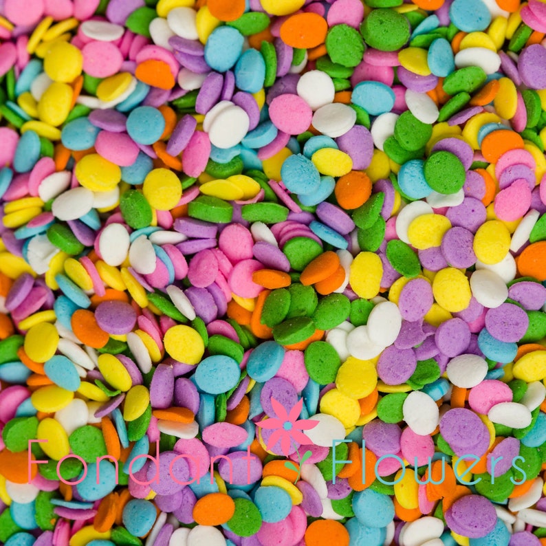 Mini Assorted Pastel Round Quin Sprinkles Mix Assorted Etsy