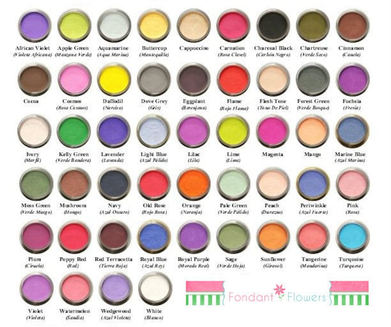 Set of 48 colors of Petal Dust 100% Edible FDA Approved Food | Etsy