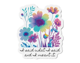 Funny Wildflower Die-Cut Magnets