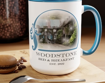 Woodstone Bed & Breakfast Two-Tone Coffee Mug 15oz