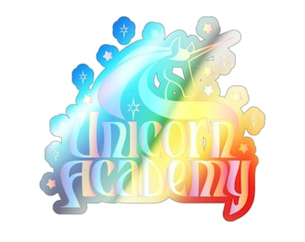 Unicorn Academy Holographic Die-cut Stickers