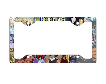 Gargoyles License Plate Frame Thin Metal