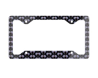 Magical Ears Black License Plate Frame Thin Metal