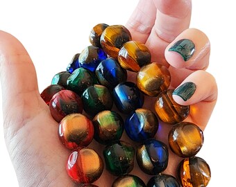 20 Piece Strand Vintage 15.5mm Irregular Tiger Eye Beads