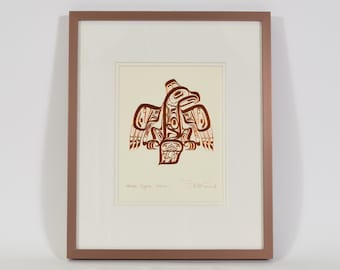Gerahmte Kupfergeprägte Kunstkarte Fünf Designs von Bill Reid