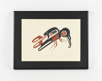 Vintage 1981 Northwest Coast Native Mosquito Print by Art Thompson