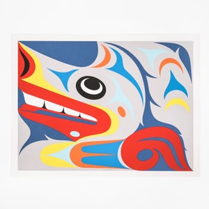 Modern Northwest Coast Native Female Wolf Print by Maynard Johnny 2022