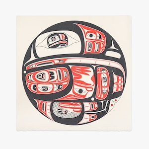 Vintage 1995 Circular Haida Eagle Print by Reg Davidson