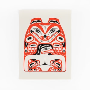 Vintage 1986 Northwest Coast Indigenous Bear Mother Print by Don Yeomans