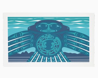 Vintage 1991 Susan Point Coast Salish Serigraph Pacific Spirit