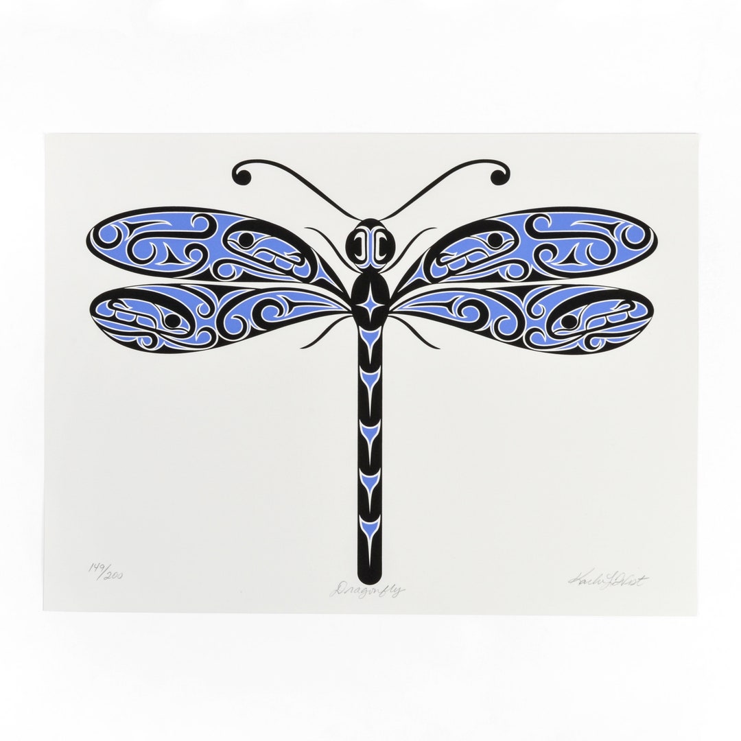 Northwest Coast Native Dragonfly Limited Edition Print by