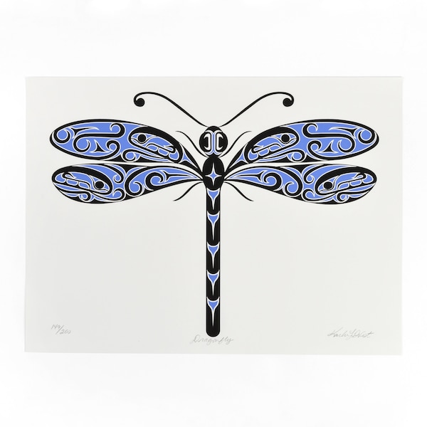 Northwest Coast Native Dragonfly Limited Edition Print by Karla West