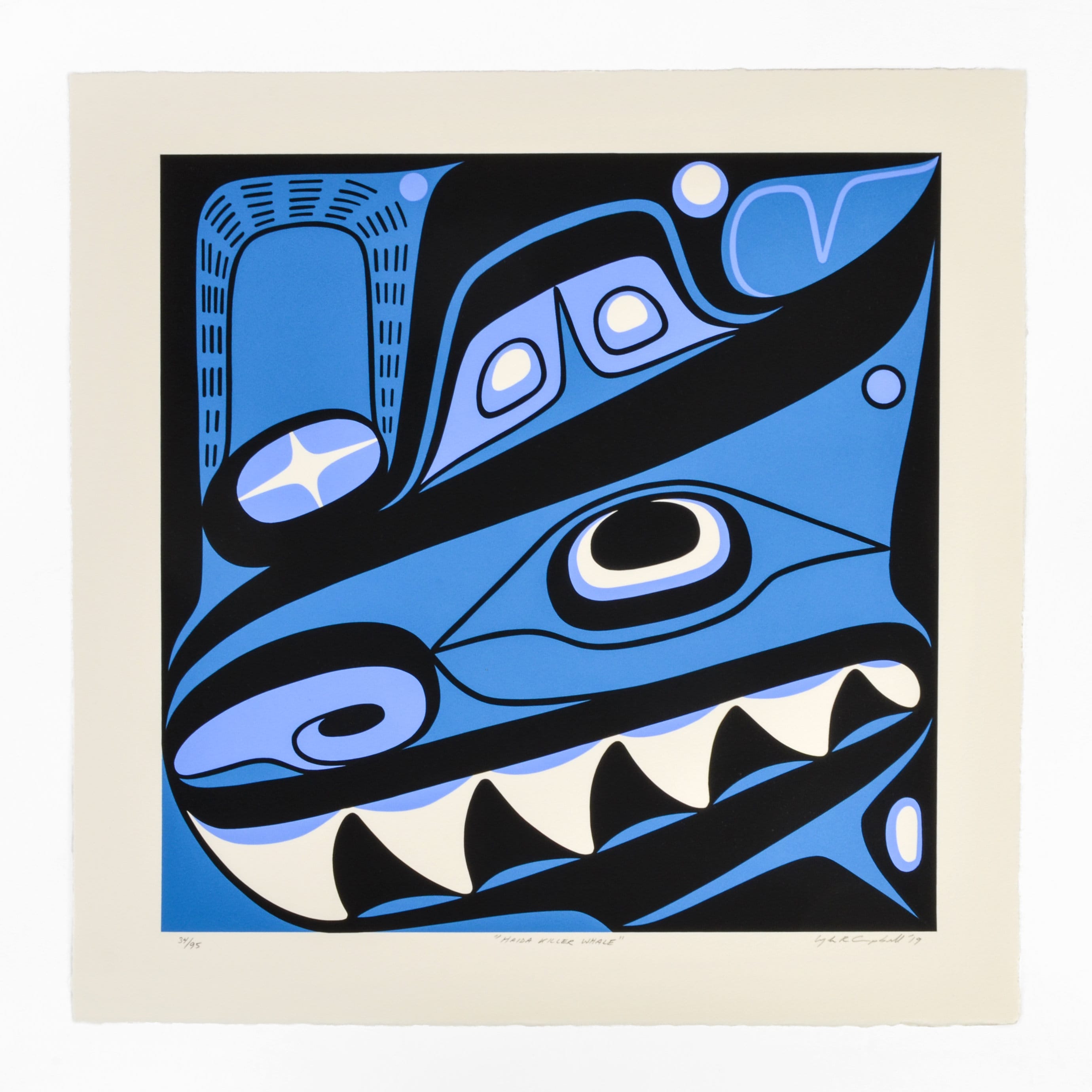 Haida Limited Edition Silkscreen Orca Design Native Artist Lyle Campbell