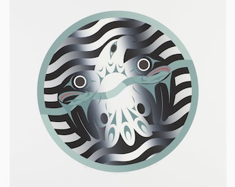 2004 Susan Point Coast Salish Serigraph Spirit of the Taku
