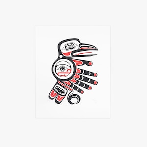 1991 Vintage Northwest Coast Native Print Haida Raven von Bill Bellis