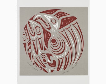 Vintage 1987 Susan Point Coast Salish Serigraph T-Bird Image