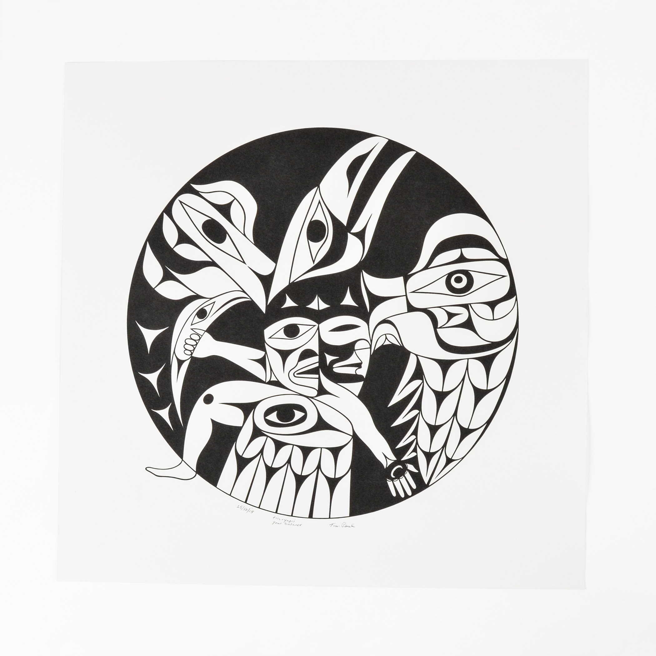 Northwest Coast Indigenous Abstract Raven Ticc-yupii Print by Tim