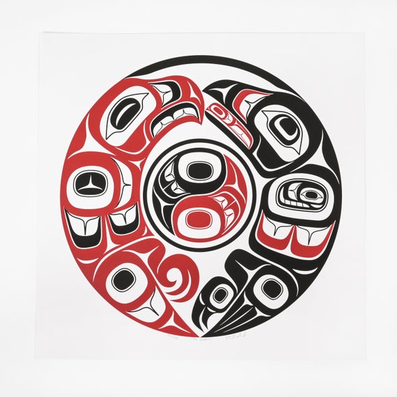 Love Birds Northwest Coast Indigenous Print by Trevor Husband - Etsy