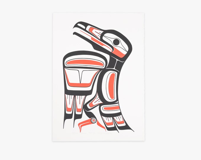 Vintage 1989 Northwest Coast Native Print Raven by Ben Houstie - Etsy