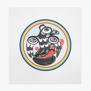 1989 Vintage Northwest Coast Indigenous Print Kwaht-Yaht Is Born by Art Thompson