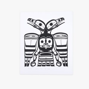 Vintage 1993 Northwest Native Print Raven by Ben Houstie