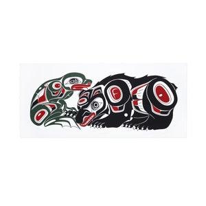 Northwest Coast Indigenous Limited Edition Frog and Bear Print by Richard Shorty