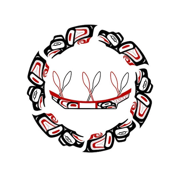 Vintage Native Canoe Limited Edition Print Haida Artist Eric Etsy