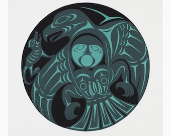Vintage 1990 Susan Point Coast Salish Serigraph Pacific Spirit