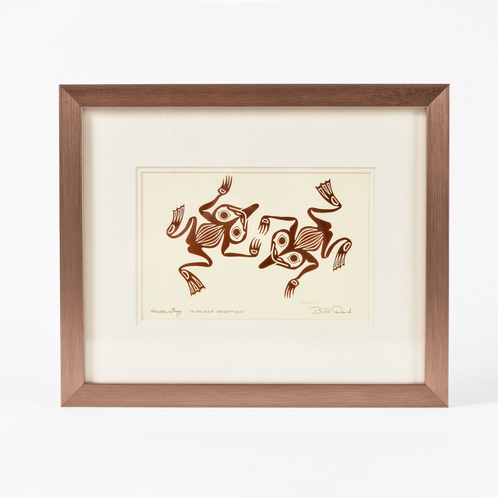 Framed Copper Embossed Art Card Five Designs by Bill Reid - Etsy