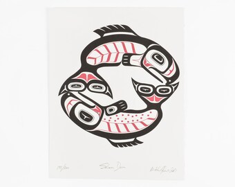 Haida Limited Edition Print Numbered Three Designs Artist Mitch Adams